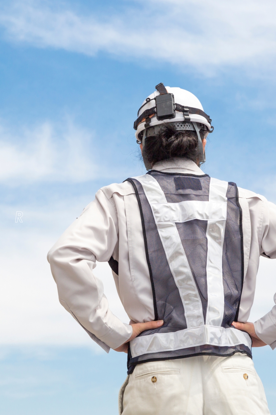 工事現場の警備員